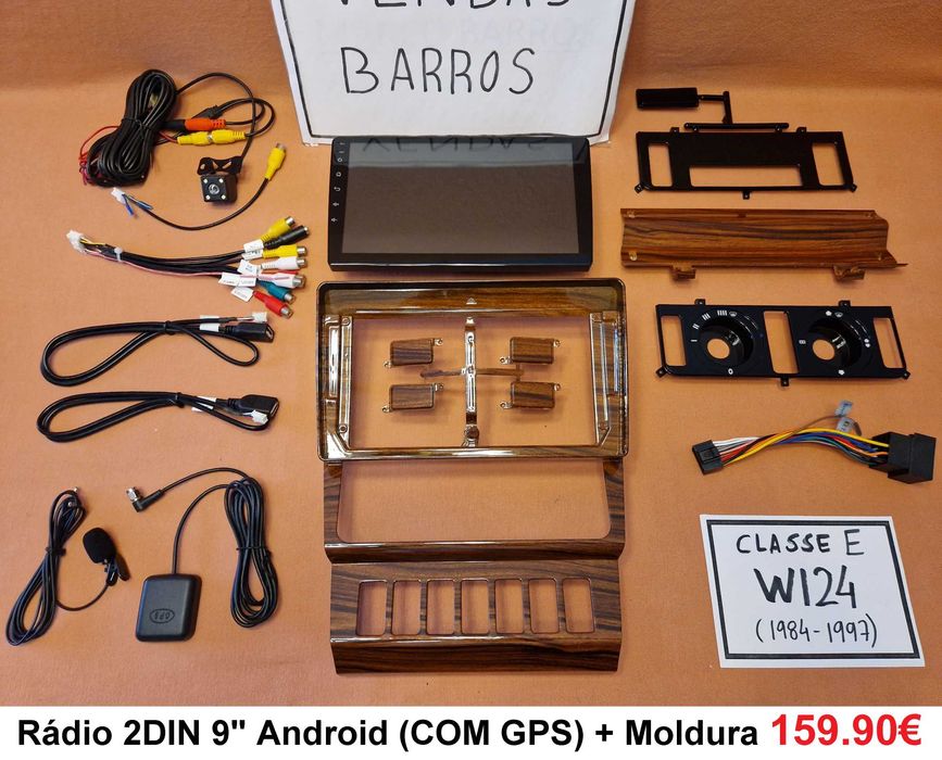 Rádio 2DIN 9" [4+32GB] MERCEDES • Classe E (W124) • (W210) • Android