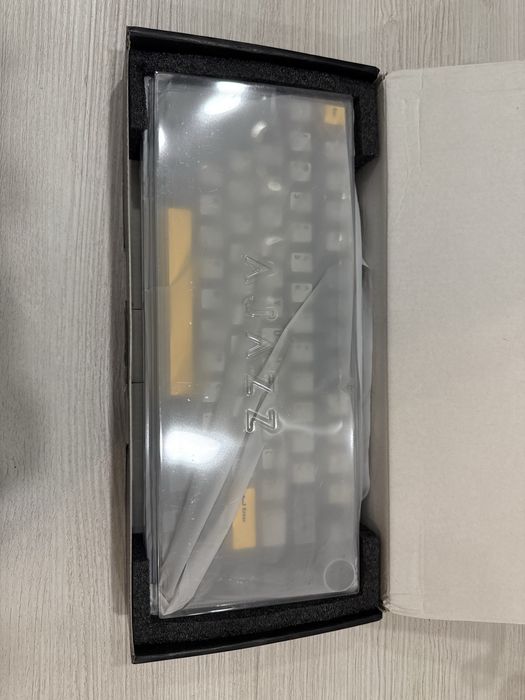 Ajazz AK820 Pro !ГАРАНТІЯ! сіро жовта клавіатура RGB нова ТОП