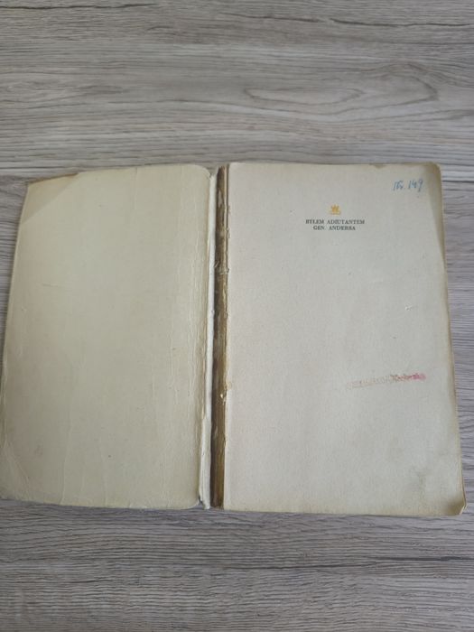 Książka Byłem adiutantem gen. Andersa – J. Klimkowski – 1959 – MON –