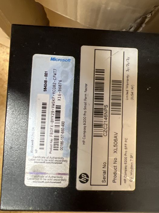komputer stacjonarny HP Compaq 6200 Pro SFF (Small Form Factor).  Hp
