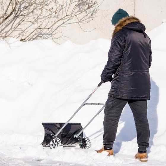 Ковш для уборки снега скрепер Intertool колеса 660x320 лопата