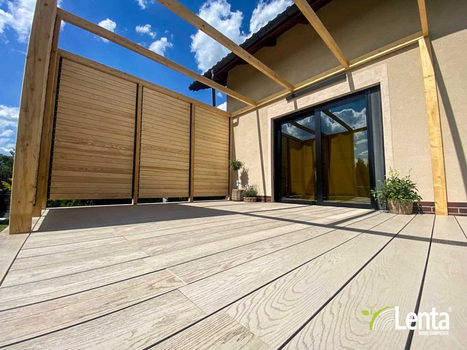 Pergola Drewniana BSH / Poliwęglan Lity / Tars kompozytowy LENTA