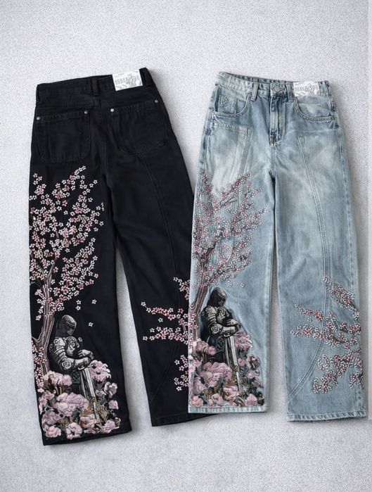 L р. В Україні! Vescartes Blossom Jeans | Джинси с сакурой | Sakura