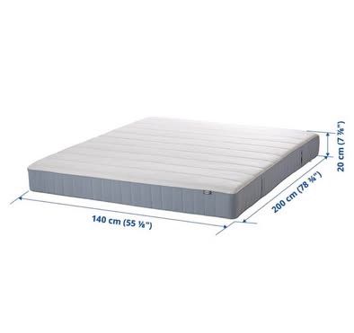Colchão Casal, usado, IKEA VÄSTEROY 140x200 — 65€, Retirada o mais breve possível!