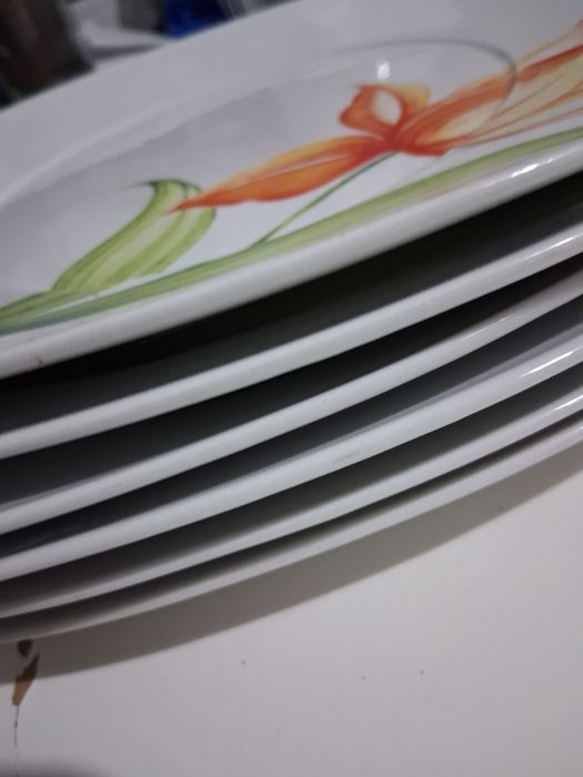 6 dużych talerzy ,
