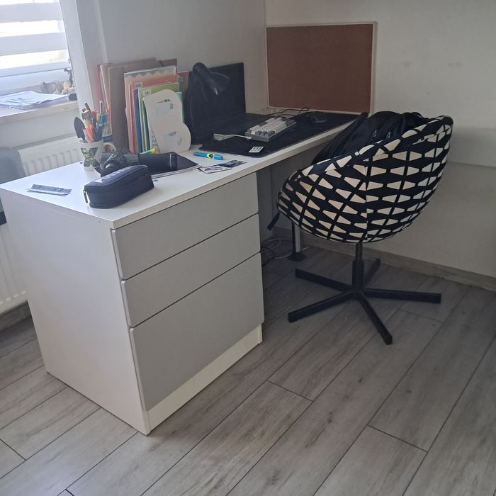 IKEA Łóżko na antresoli z szafą i biurkiem Ikea smastad