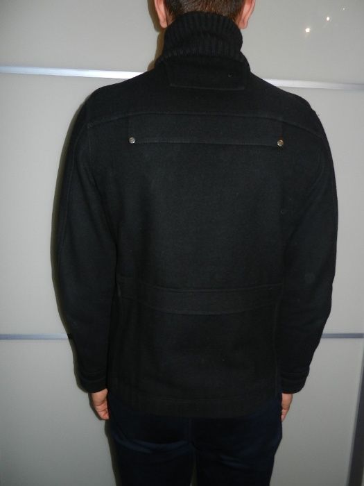 Gabba,стильное черное шерстяное пальто,полутальто,куртка,шерсть