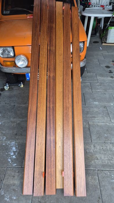Listwa przypodłogowa Merbau egzotyk Lakierowana Surowa 10 cm 24mb