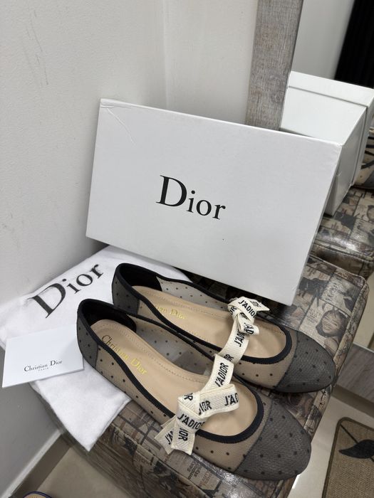 Балетки Dior чорні з сіточкою, розмір 39, нові