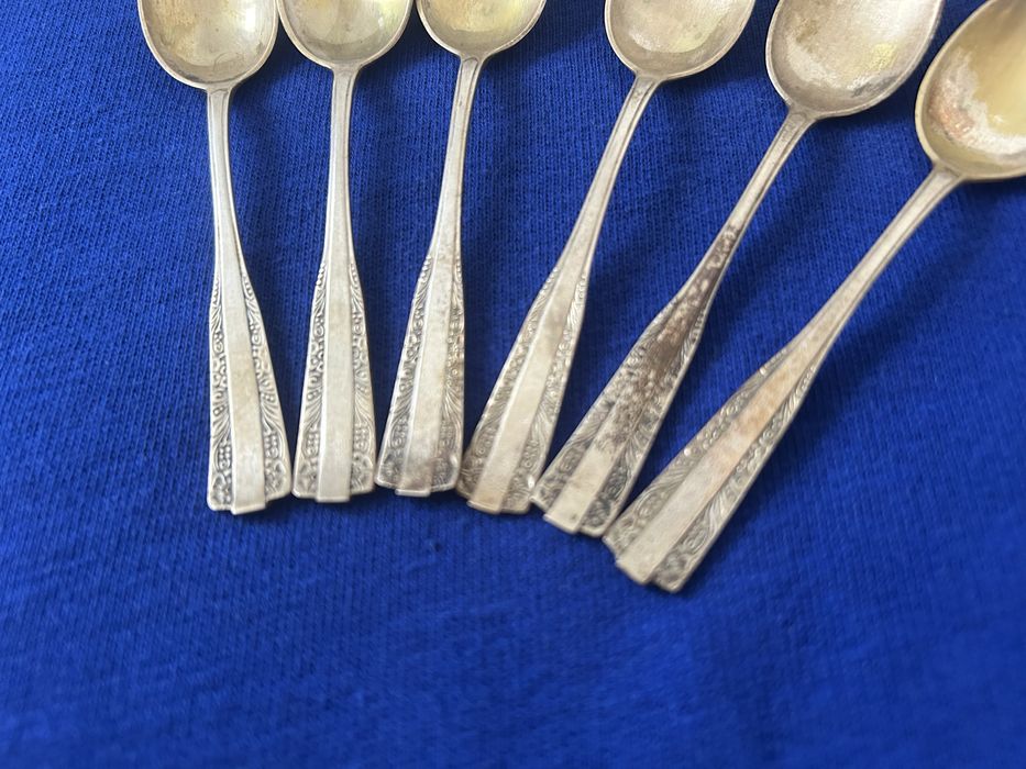 Srebrne sztućce wschodni łyżeczki do kawy