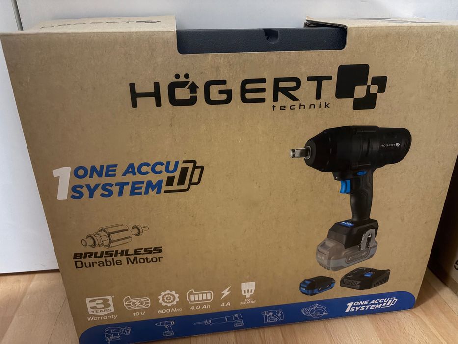 Högert hogert Technik wkrętarka udarowa 18V, akumulator 4A 600 Nm GW24