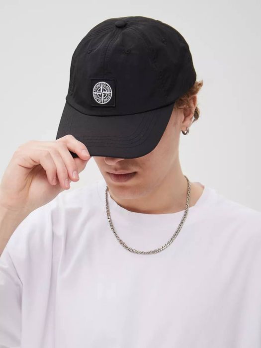 Кепка STONE ISLAND 1:1 оригінал чорна унісекс стон айленд блайзер бейсболка