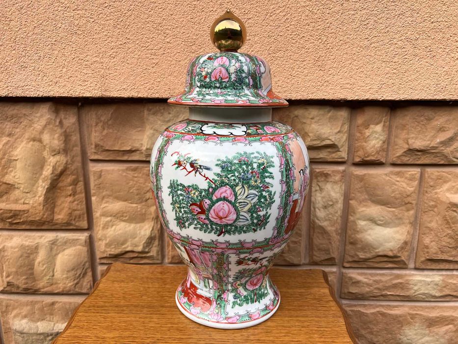 Wazon Amfora Porcelana Chiny Sygnowany B417