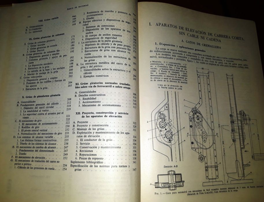 Livros Engenharia - "Aparatos de Elevacion y Transporte" - 2 Volumes
