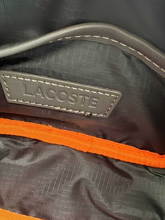 Сумка через плече Lacoste лакоста лакосте monogram сіра синя нова