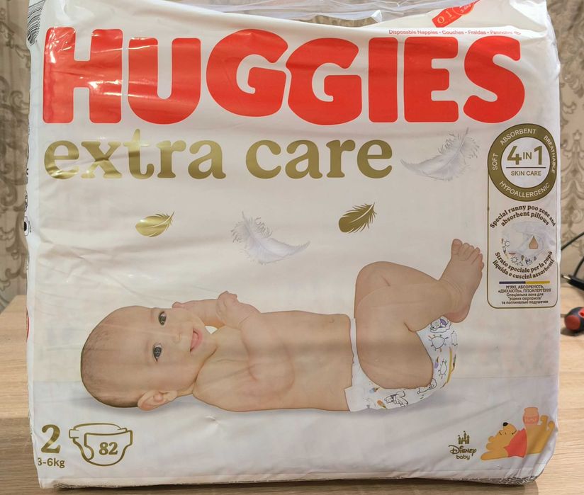 Підгузки  HUGGIES Extra Care  розмір 2 82 шт