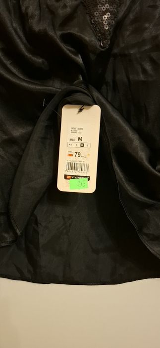 Bluzka  czarna z cekinami r.38/M