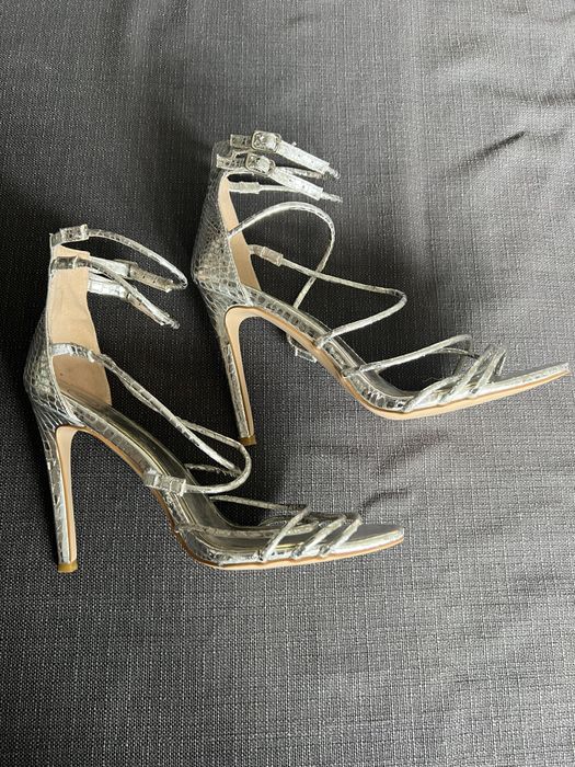 Srebrne sandałki 40 rozm DeeZee.