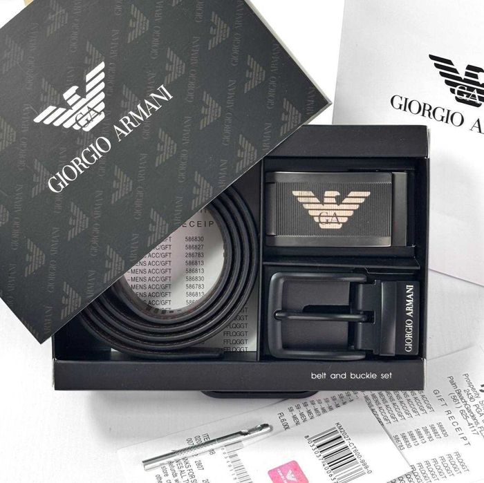 Ремінь Armani 2 пряжки