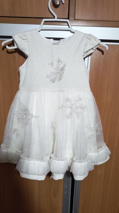 Сукня, святкова, біла, сніжинка