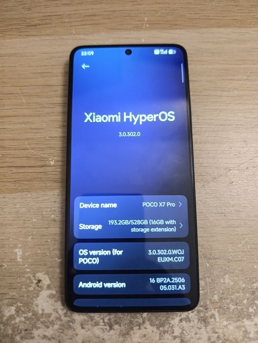 Poco x7 pro 12/528