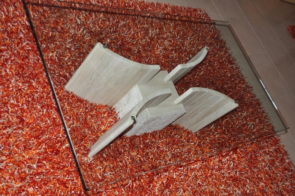 Mesa de Apoio Vidro+Mármore