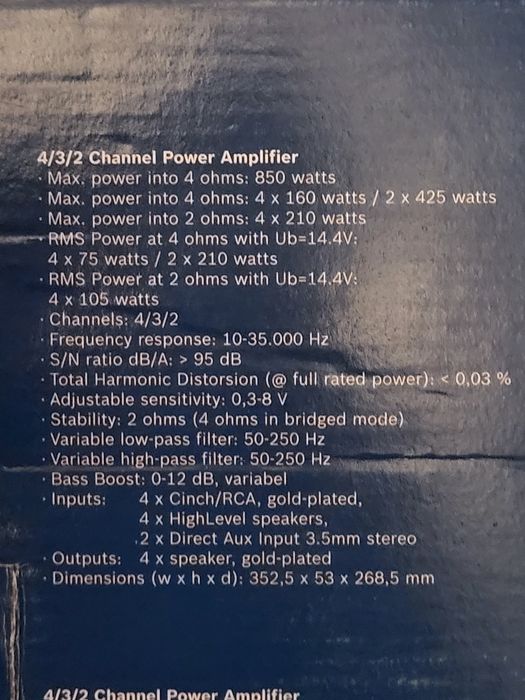 Автомобильный усилитель Blaupunkt GTA 475