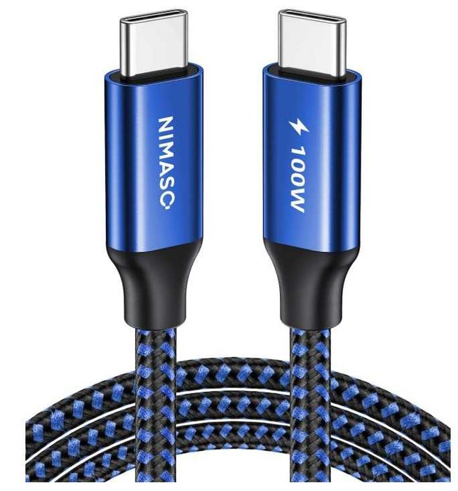 Kabel USB C - USB C 100W 2m w oplocie NIMASO