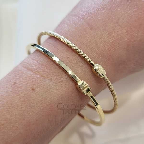 Złota bransoletka sztywna próby złota 585 14k