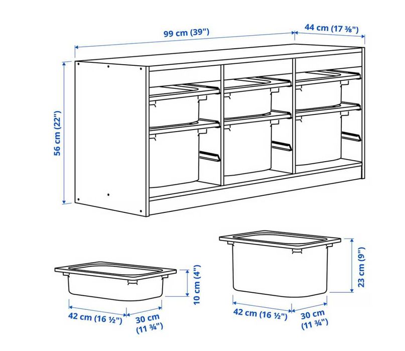 Trofast ikea - combinado de arrumação (novo dentro da caixa)