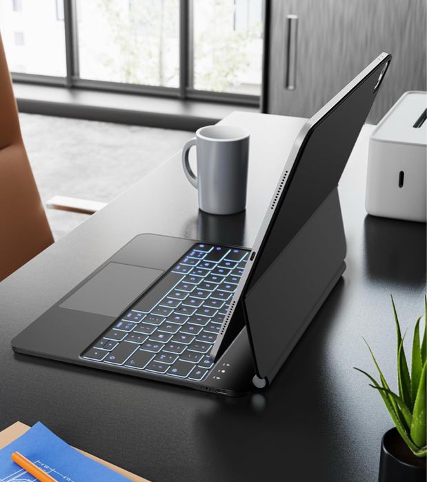Klawiatura Earto iPad Pro 12.9 Magnes Touchpad Podświetlenie AZERTY