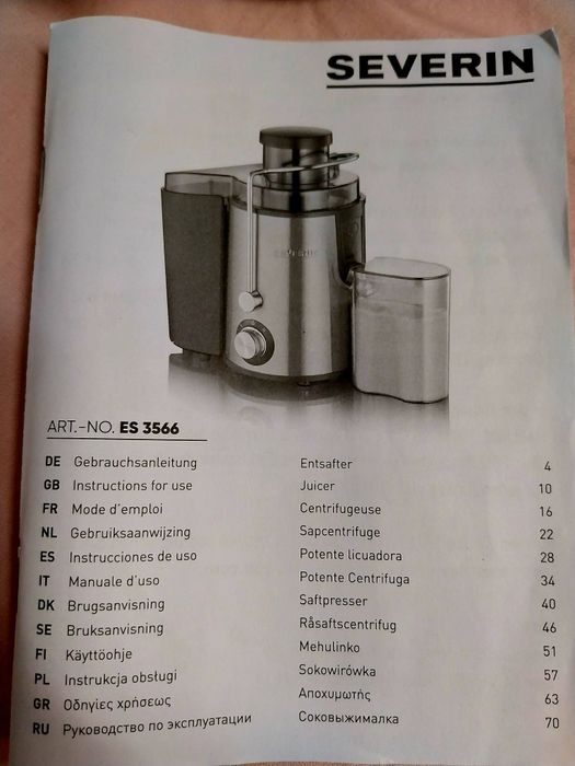 Sokowirówka Severin ES 3566 400W
