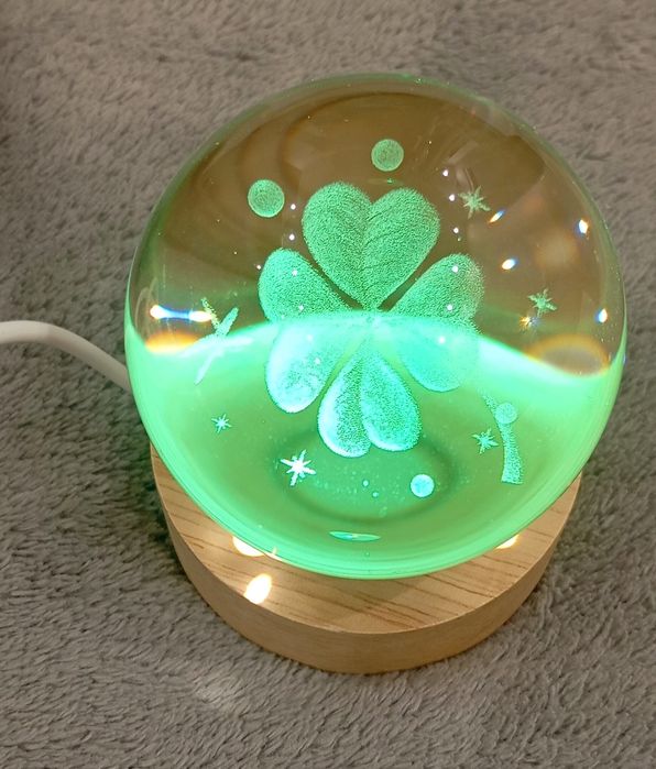 Lampka nocna LED  KONICZYNA w szklanej kuli NA USB