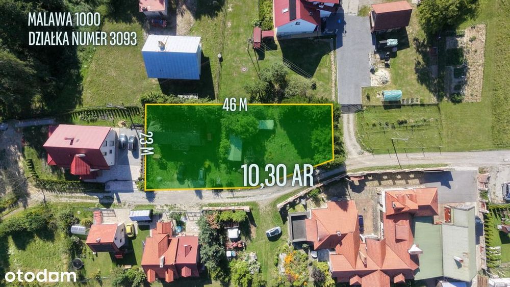 Idealna działka pod dom 10,30 ar - Malawa