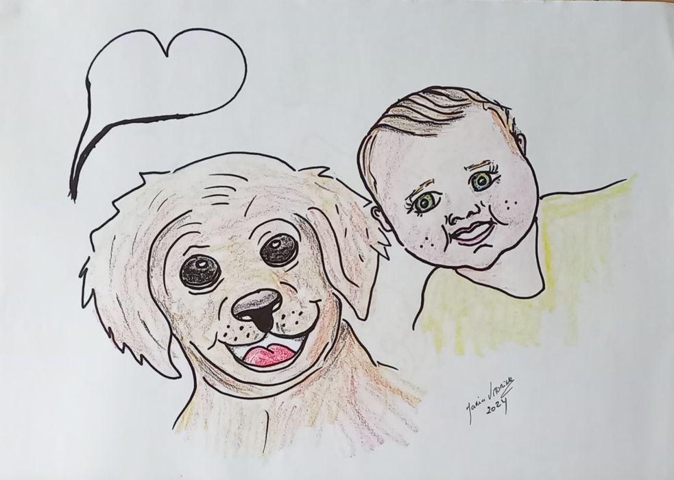 Ilustração por fotografia do seu animal de estimação