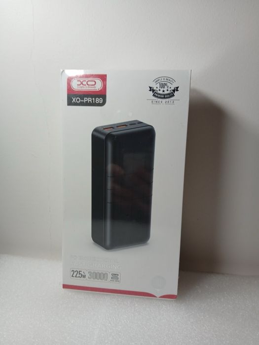 акумулятор (павербанк) XO PR189 30000mAh 22.5W Black (XO-PR189