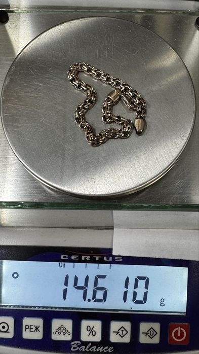 Позолоченный серебряный браслет