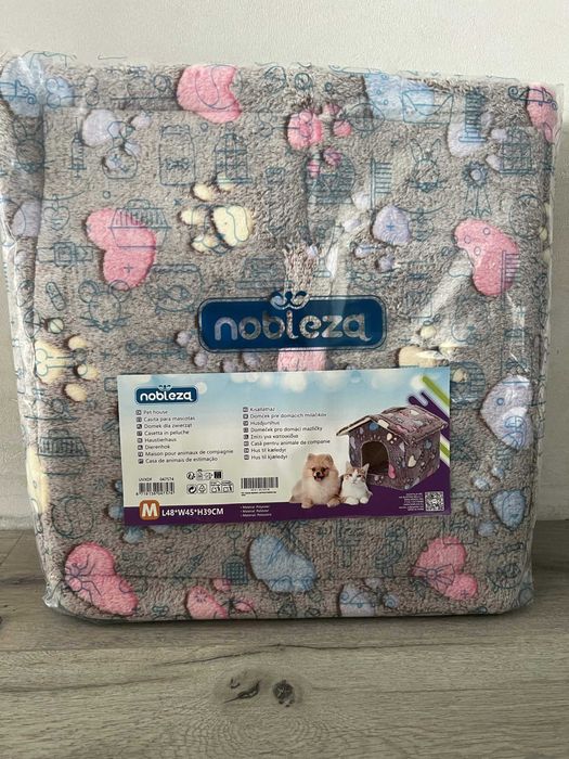 Nowy Domek dla Psa lub Kota Nobleza | Miękki, Ciepły, Rozmiar M