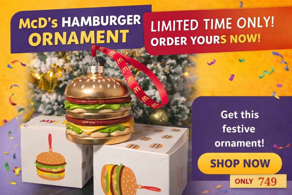 Новорічна іграшка біг мак з Макдональдс ,  McDonald's