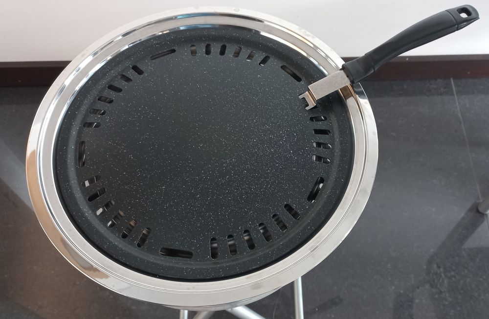 Grelhador de churrasco a carvão sem fumo portát