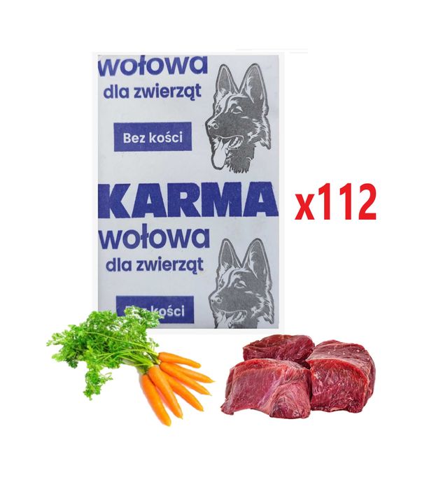 28kg BARF 100% Wołowina 28kg karma dla psa kostki mrożone mięso surowe