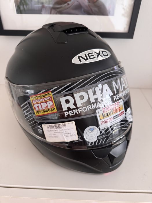 Kask motocyklowy,quad  hjc rpha max evo polo czarny mat.