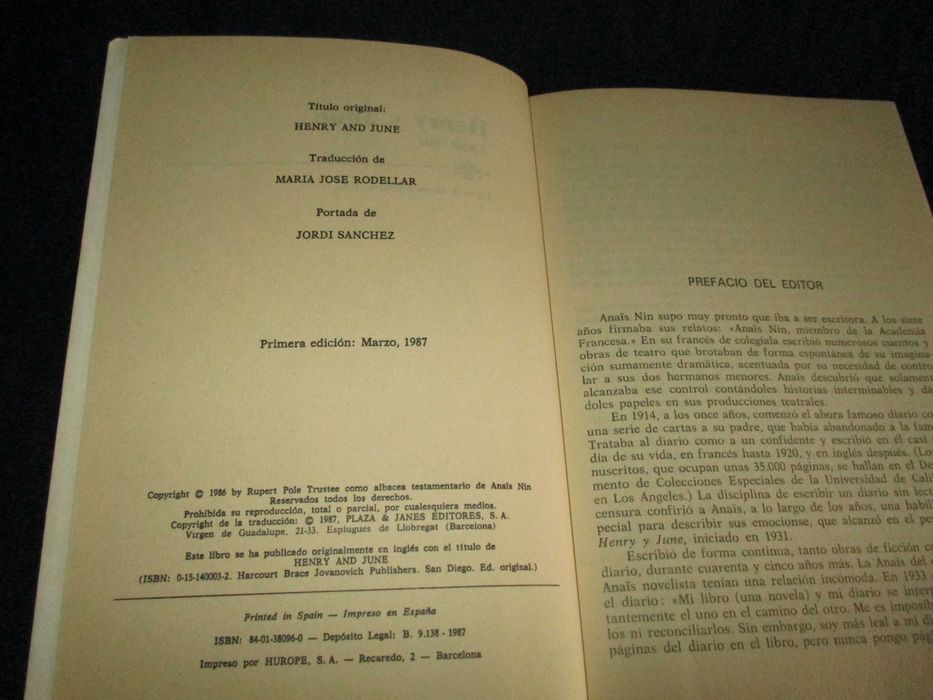 LIvro Henry Y June Diário Inédito Anaïs Nin