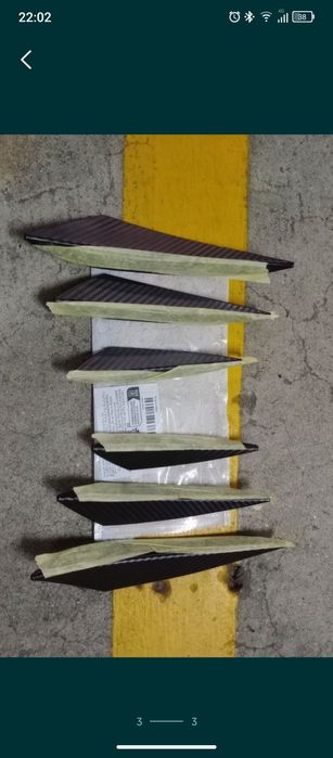 Vendo 6Pcs Faixa preta de carbono para-choque