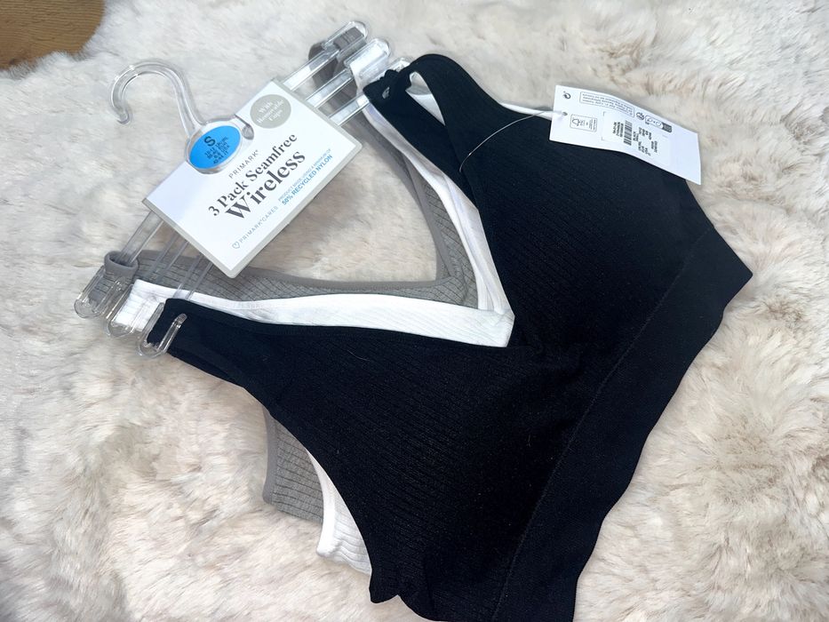 Primark 3 x biustonosz sportowy nowy S