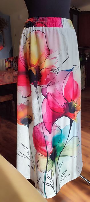 Spódniczka maxi  "Aquarela" L