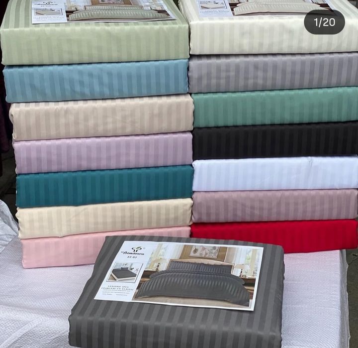 Новинка! Постільна білизна "Primavera" із високоякісного страйп-сатину