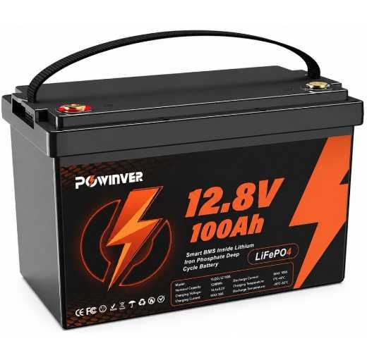 Акумулятор Humsienk LiFePO4 12V/160Ah 150A BMS Комплекти резервного живлення Інвертори