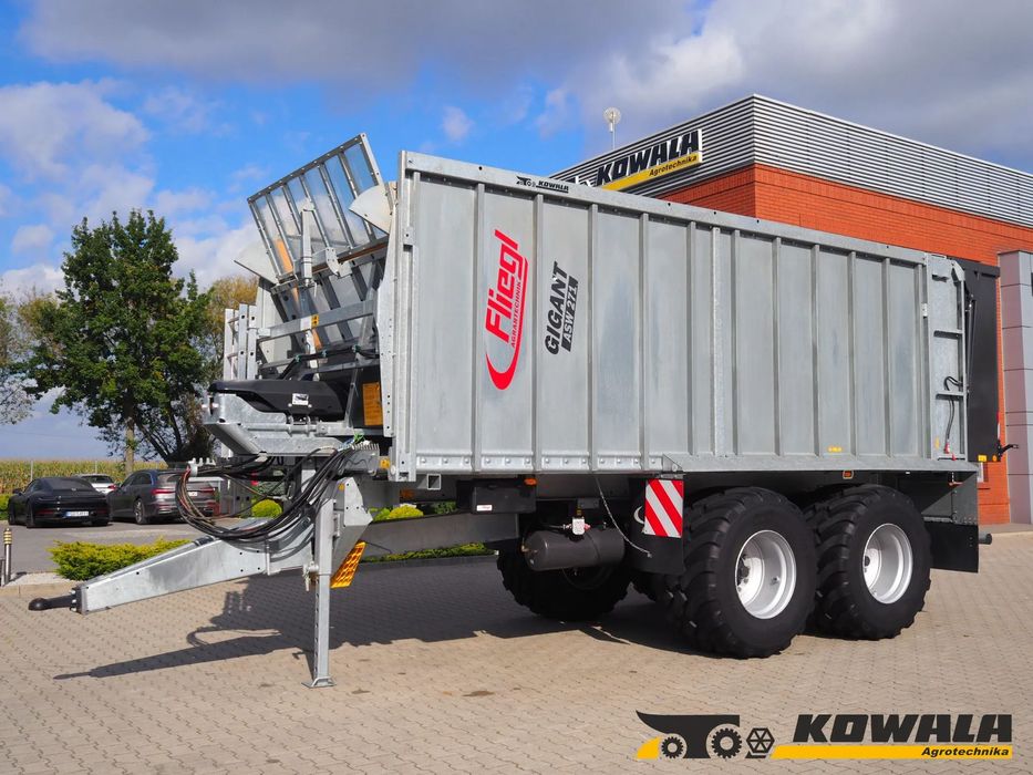 Fliegl ASW 271 GIGANT  Przyczepa z systemem samozsuwającym, tandem, skrętna oś