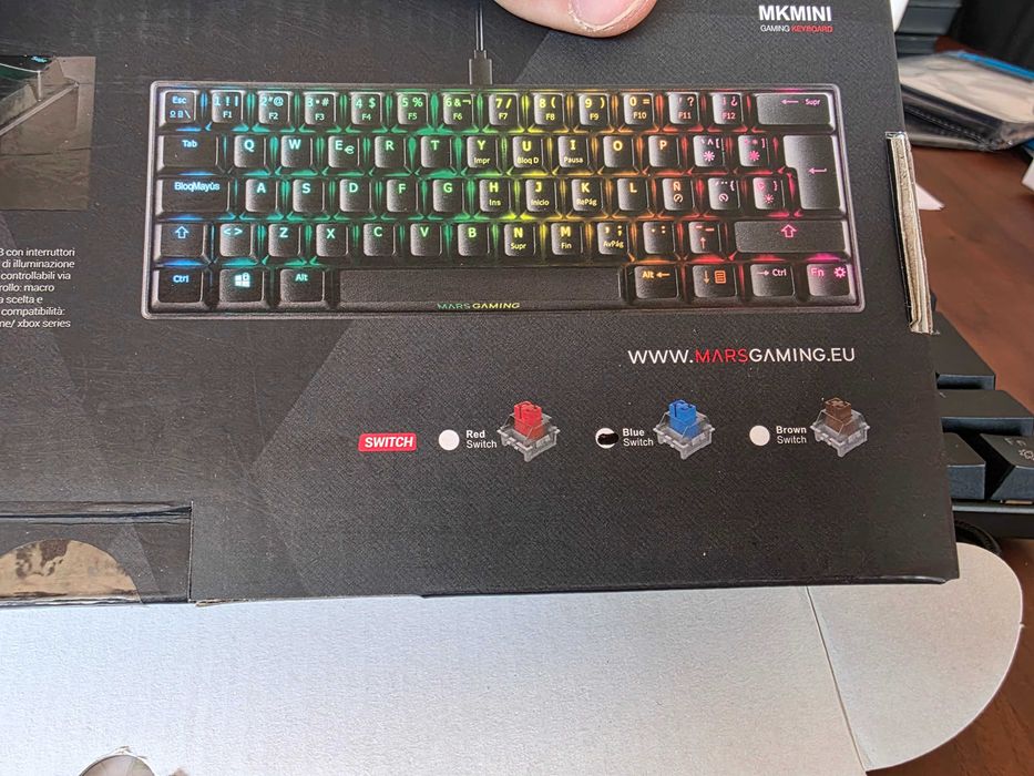 Teclado Mecânico Gamer 60% Mars Gaming RGB MKMINI (Layout PT - Novo)